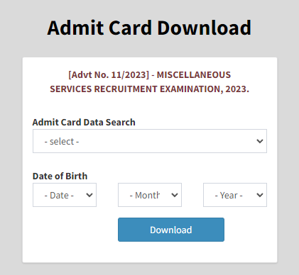 Combined graduate level 2024 admit card