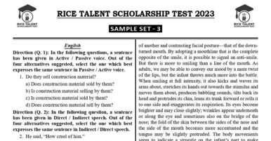 RTST Question Paper 3